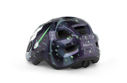 Casco MET hooray espacio brilla en la oscuridad