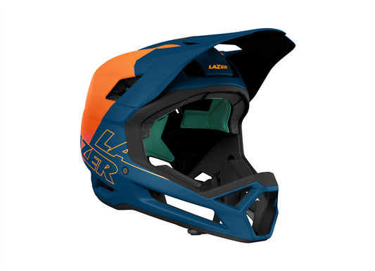 Casco Lazer Cage KC full face naranja / verde