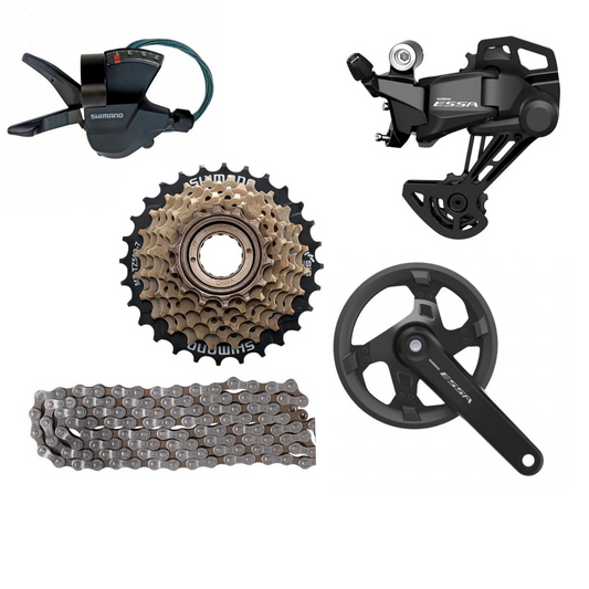 Transmisión 1x7 shimano Essa grupo armado  de cambios 40t x 14/28