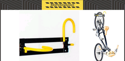 Rack de pared gancho plegable 2 bicis