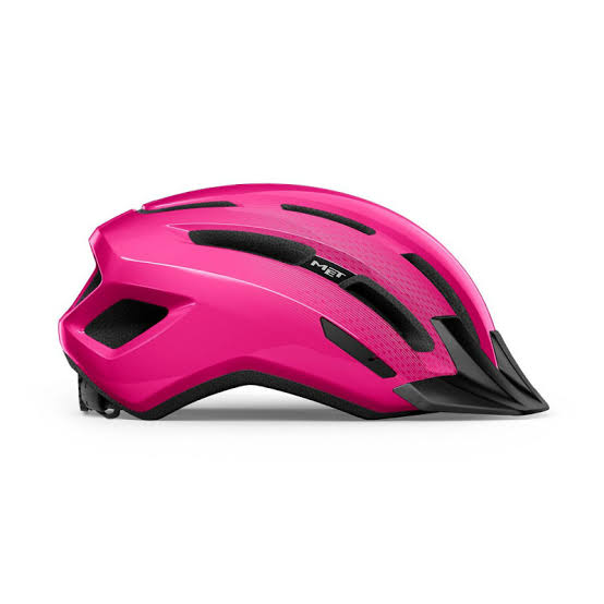 Casco MET Downtown rosa metálico