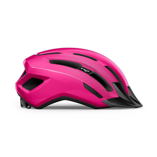Casco MET Downtown rosa metálico