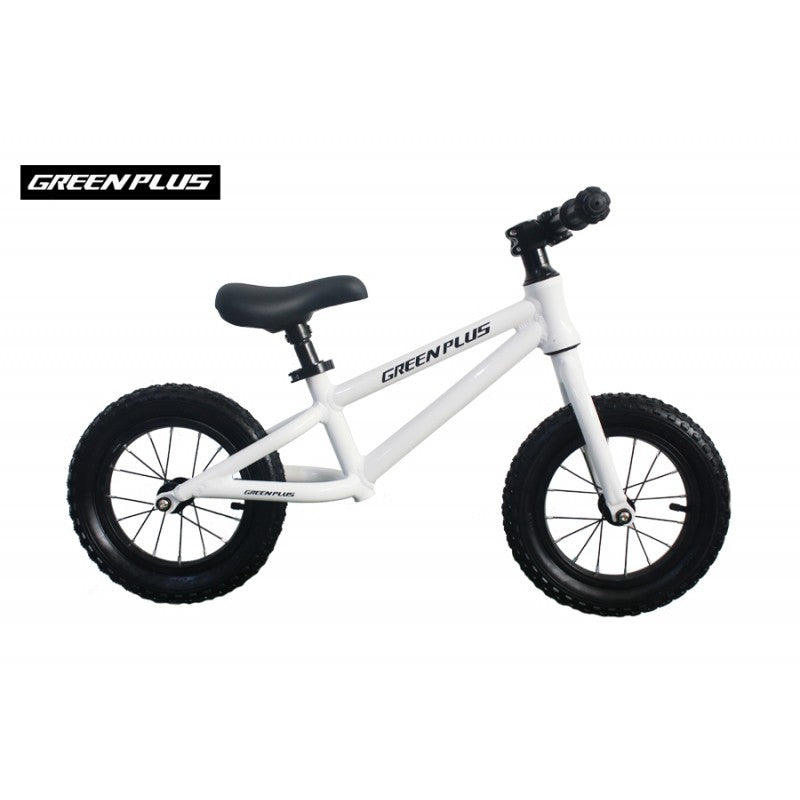 Bicicleta de balance, rodado 12 green plus aluminio blanca