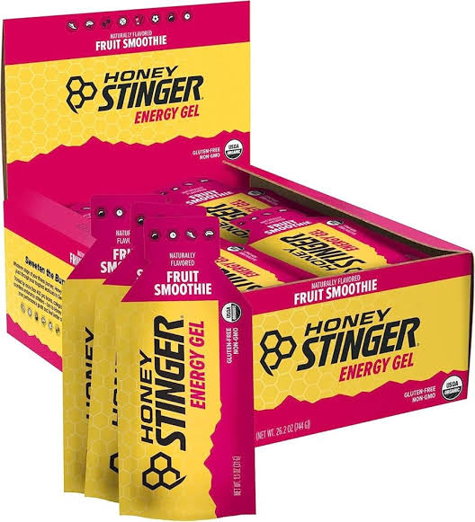 Gel honey stinger sabor batido de frutas caja 24pz de 32gr
