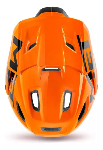 Casco MET Parachute full face desmontable 2 en 1 naranja