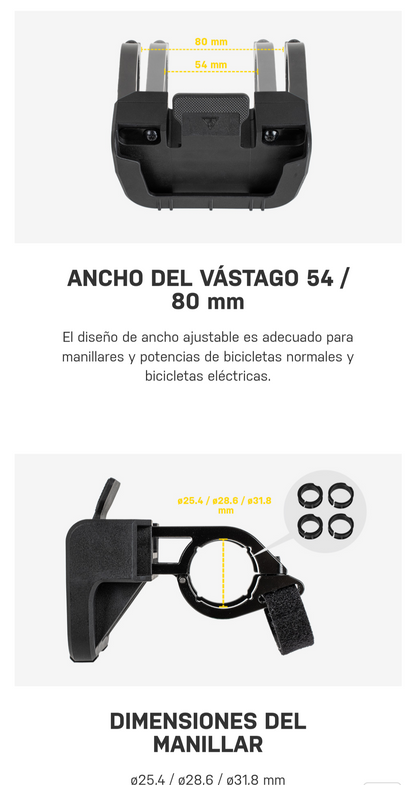 TOPEAK soporte fixer 9 bolsa o canastilla frontal