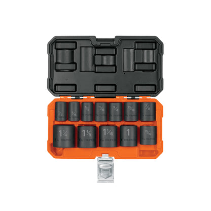 TRUPER Juego de 12 dados cuadro 1/2 pulgadas de impacto 6 puntas std