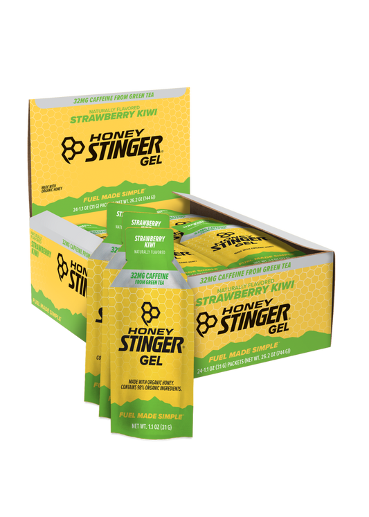 Gel honey stinger de kiwi  fresa y cafeína cada 24pz de 32gr