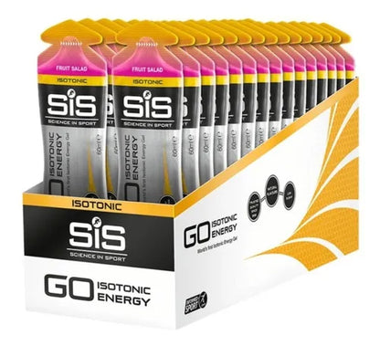 Gel SIS Go Energy gel sabor  ensalada de fruta caja con 30pz de 60ml