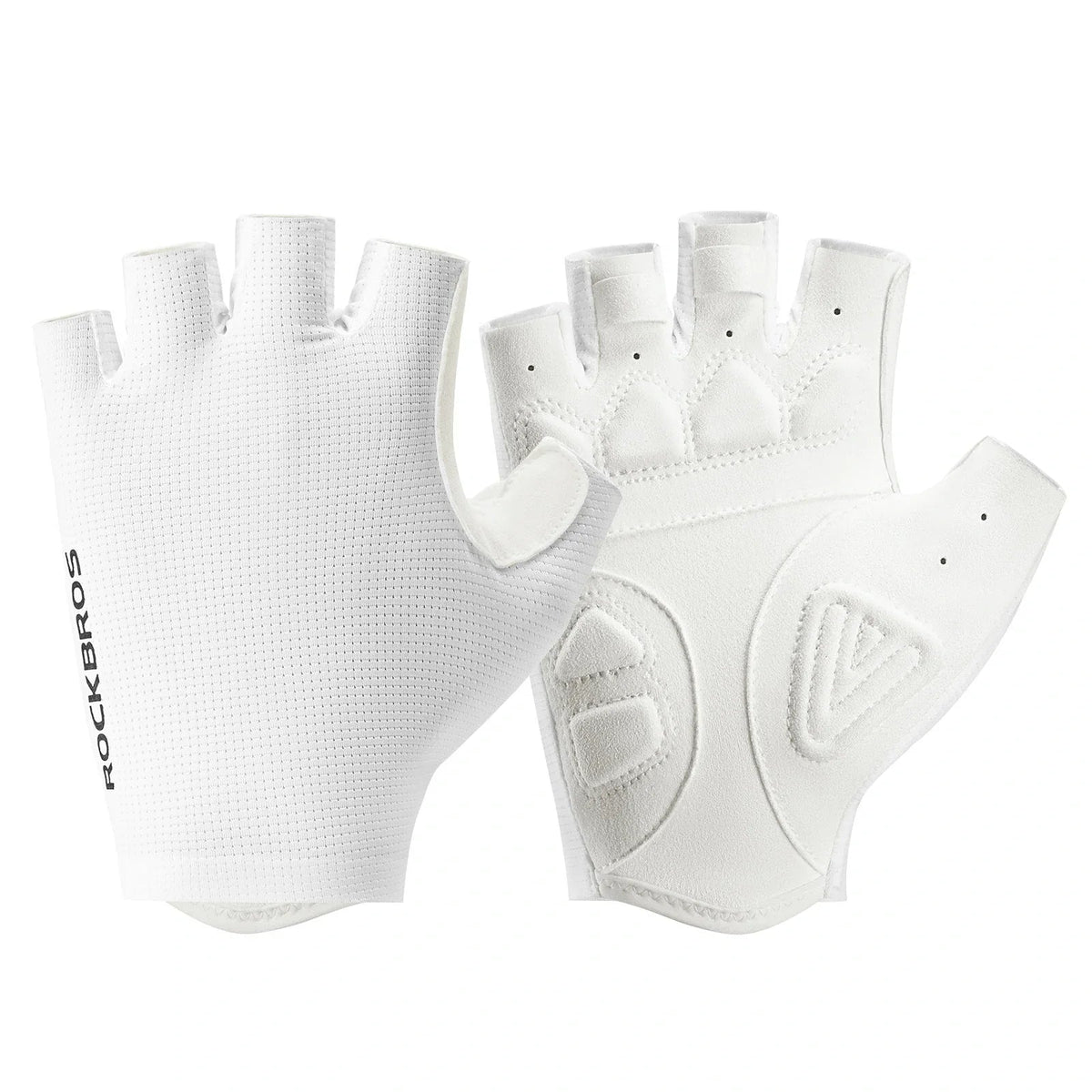 Guantes dedo corto rockbros gel blanco