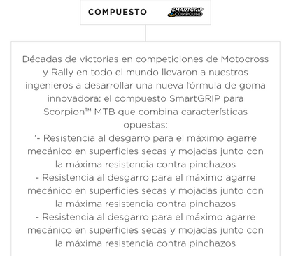 Llanta mtb TR Pirelli scorpion XC M prowall 29x2.20