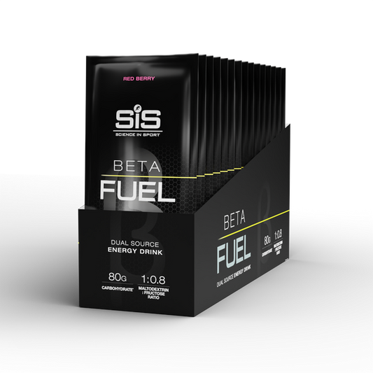 Polvo diluible en agua SIS Beta Fuel 80 sabor baya roja  caja de 15pz de 82gr