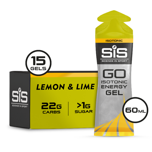 Gel SIS Go Energy gel sabor lima limón caja con 30pz de 60ml