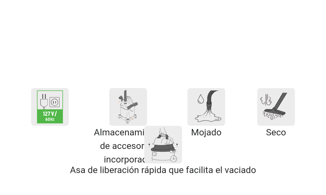 TRUPER Aspiradora de sólidos y líquidos 16 gal acero inox