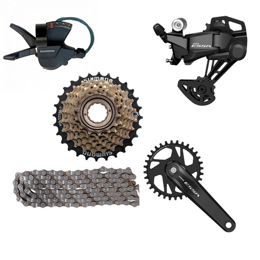 Transmisión 1x6 shimano Essa grupo armado  de cambios 32t x 14/28