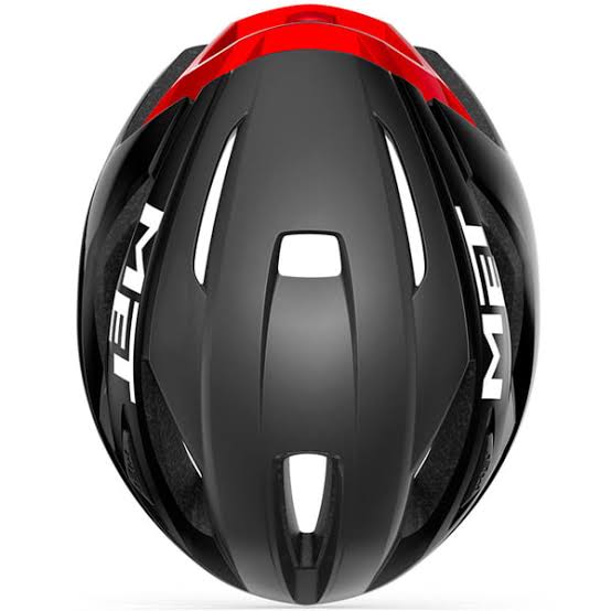 Casco MET strale negro / rojo