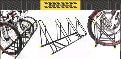 Rack de piso / parador forma en "H" 4 bicis