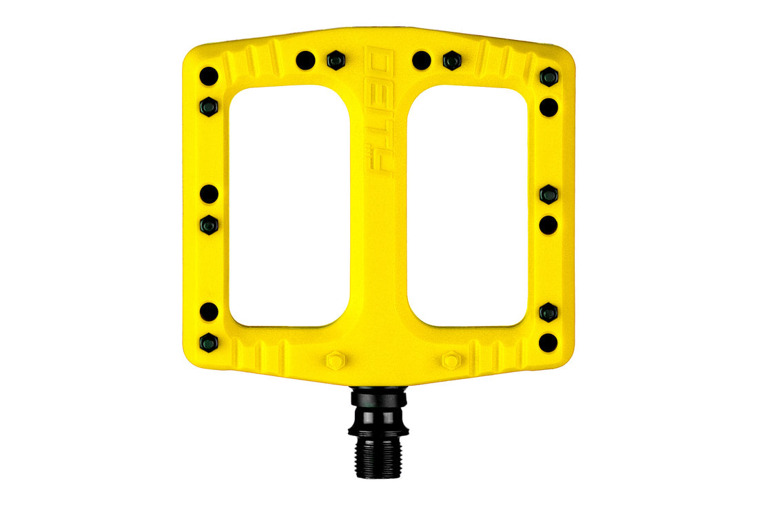 Pedales de nylon Deity Deftrap amarillo