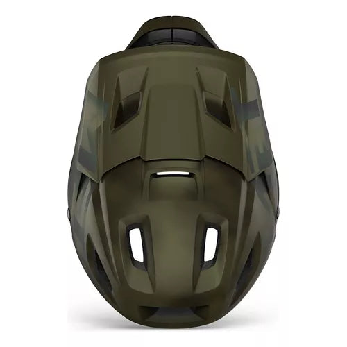Casco MET Parachute full face desmontable 2 en 1 verde militar