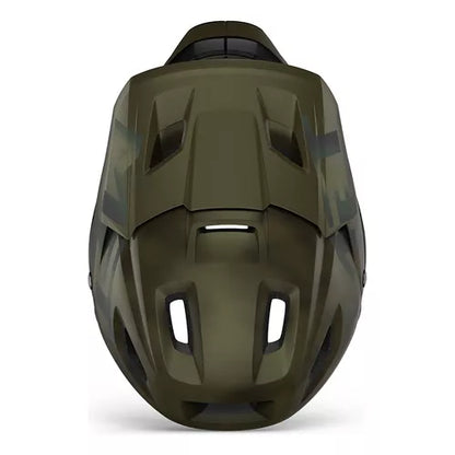 Casco MET Parachute full face desmontable 2 en 1 verde militar