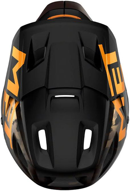 Casco MET Parachute full face desmontable 2 en 1 bronce y naranja