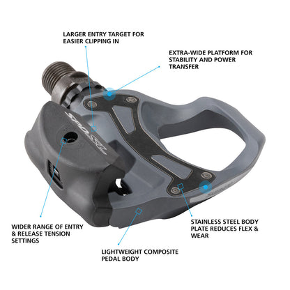 Pedales de grapa Shimano R550 ruta