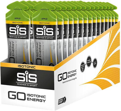 Gel SIS Go Energy gel sabor manzana  caja con 30pz de 60ml