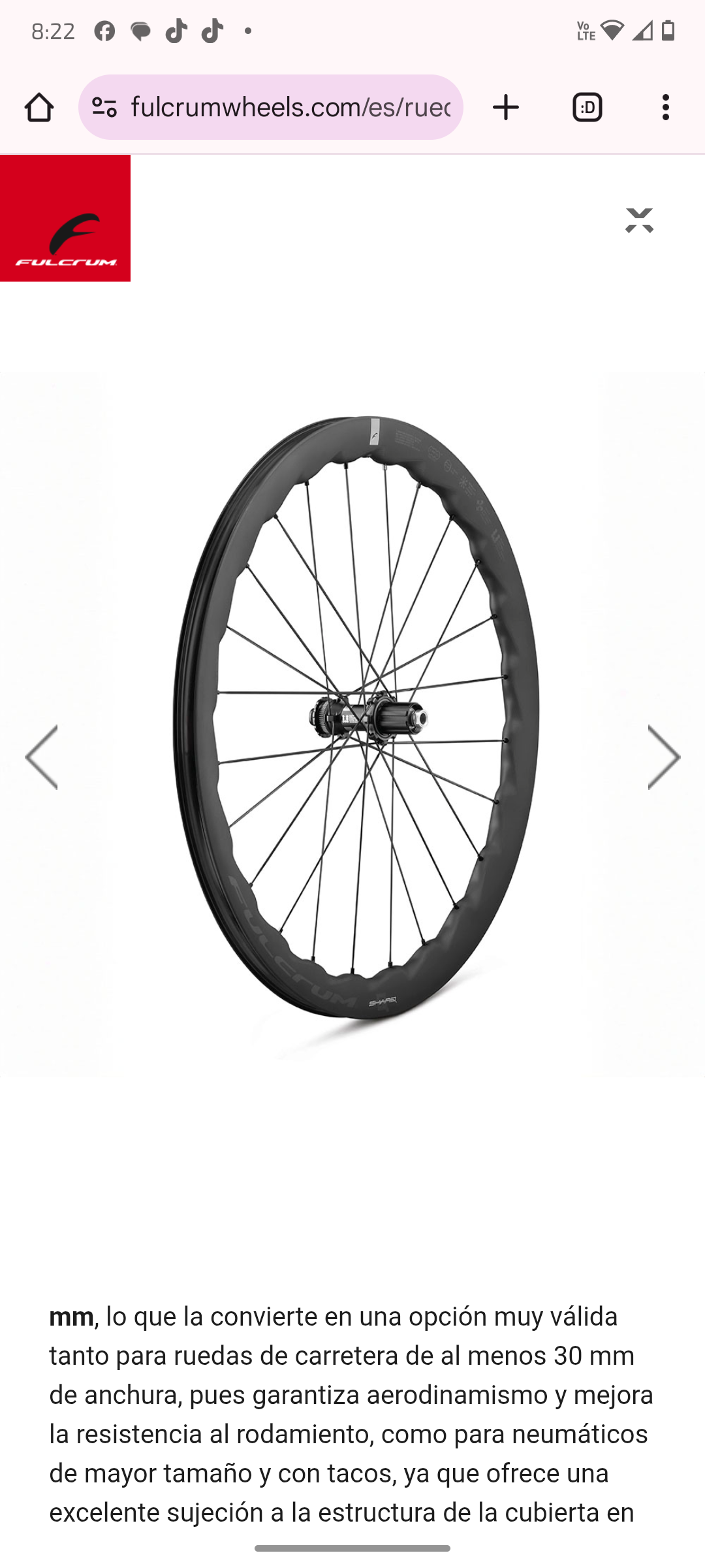 Par de rines fulcrum  de carbono R-700 fulcrum Sharq HG 11
