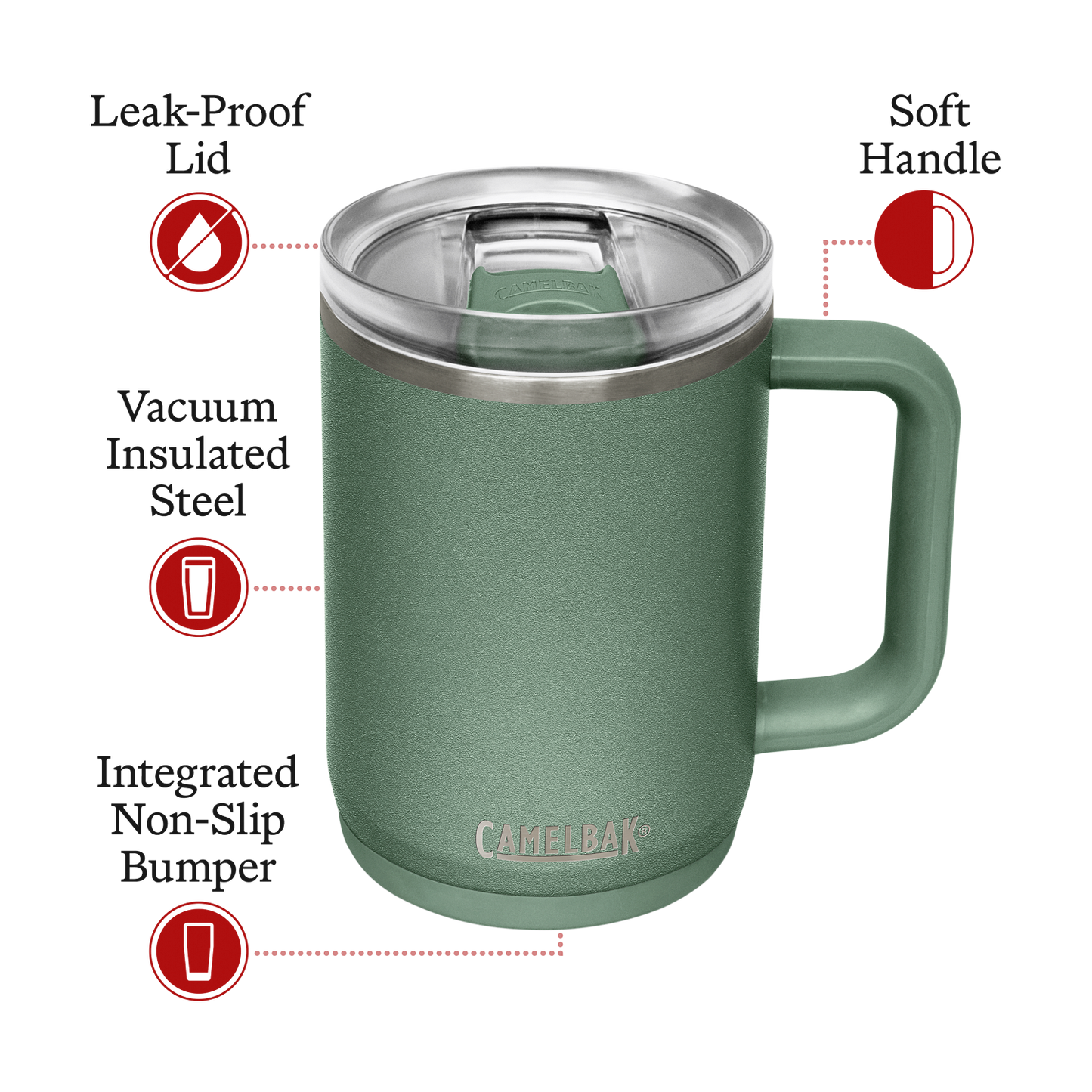 Termo de acero inoxidable Camelbak thrive muy vss 470ml para café o té