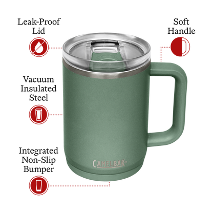 Termo de acero inoxidable Camelbak thrive muy vss 470ml para café o té