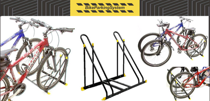 Rack de piso / parador forma en "H" 2 bicis