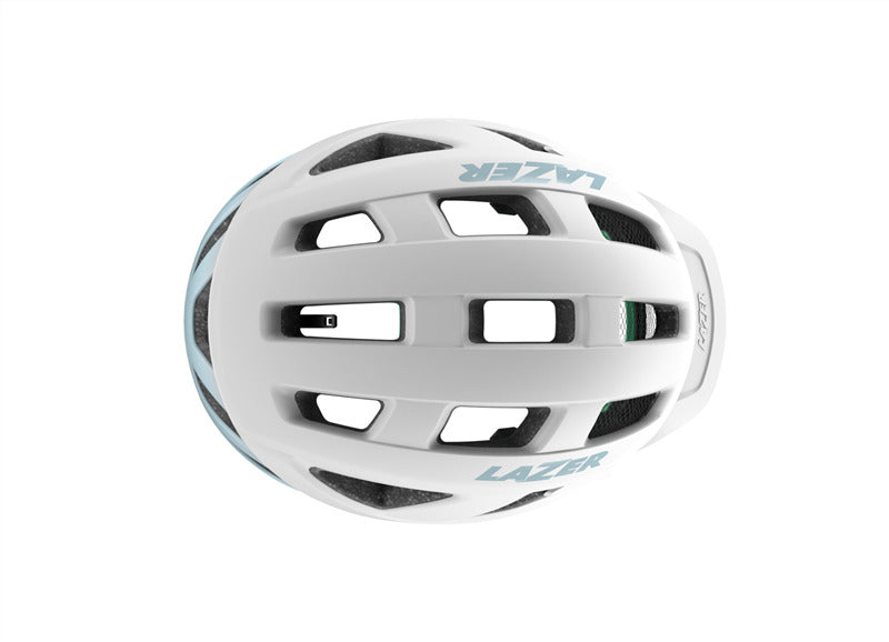 Casco Lazer cerro KC blanco / menta