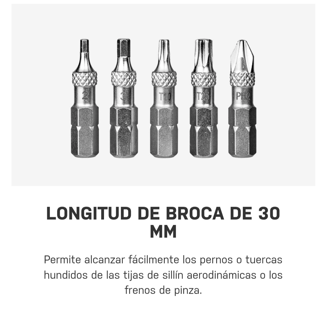 Llave de Y en alle de matraca con puntas   topeak speed ratchet