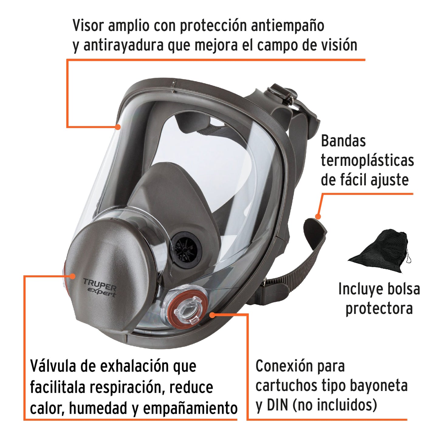 TRUPER Respirador de cara completa