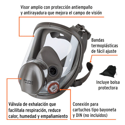 TRUPER Respirador de cara completa