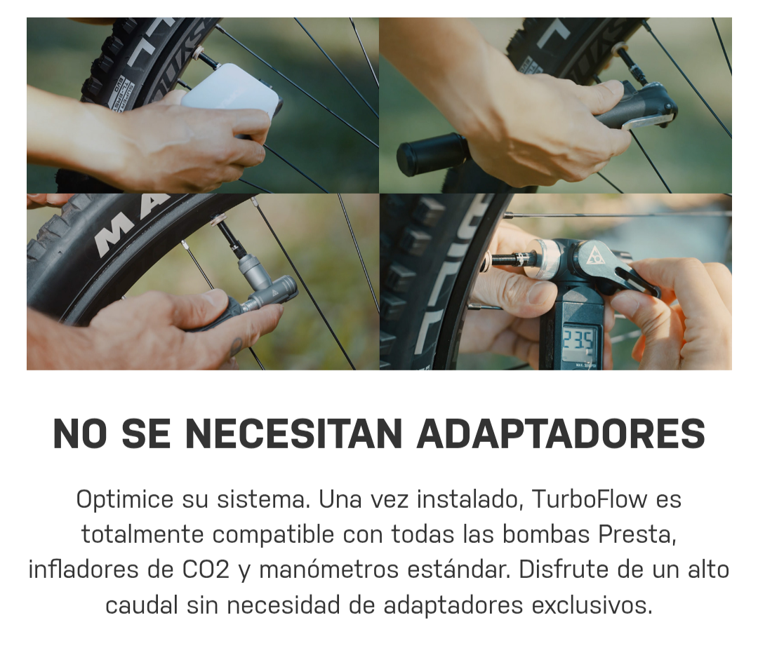 Adaptador de válvula TOPEAK turboflow