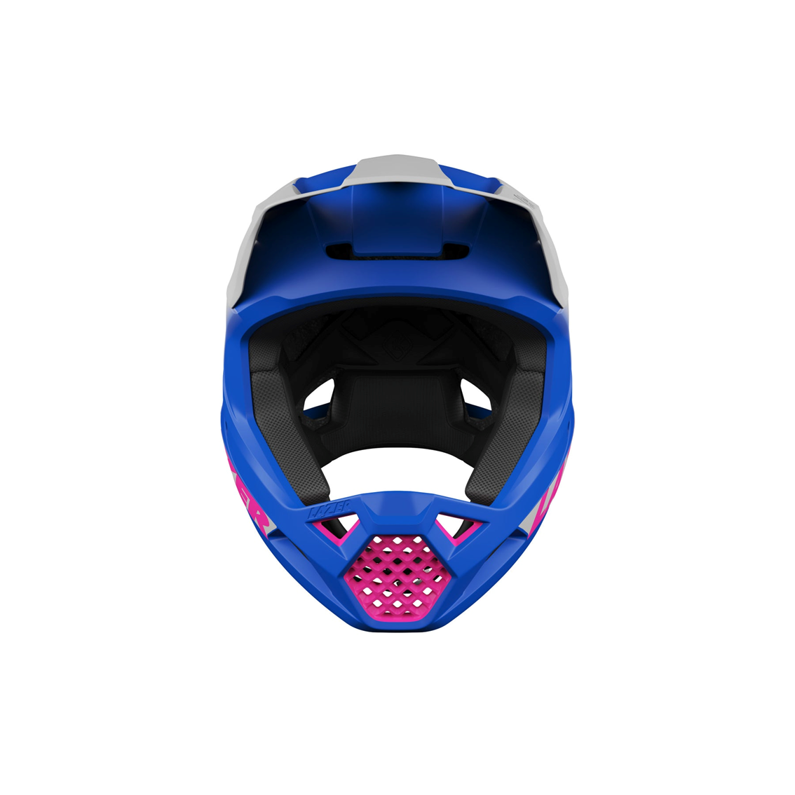 Casco Lazer Cage KC full face blanco / azul / rosa