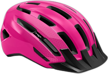 Casco MET Downtown rosa metálico