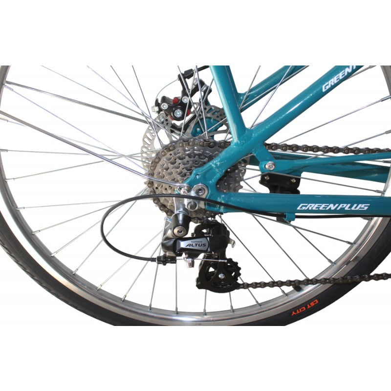 Bicicleta R26 para city 1x7v lady green plus Azul