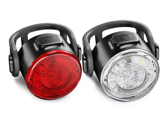 Set de luces delanteras y trasera recargable tw redondita