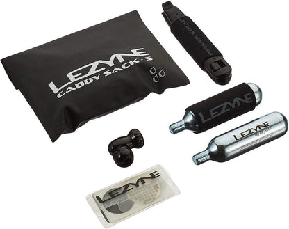 Kit lezyne CADDY sack CO2, parches auto adherentes, desmontadores y bolsita