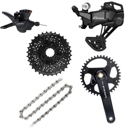 Transmisión 1x7 shimano Essa grupo armado  de cambios 40t x 11/32