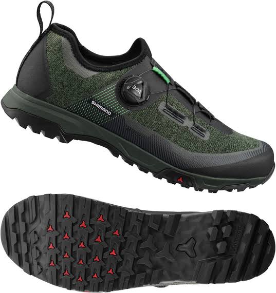 Zapatilla Shimano trekking ET70 flat green