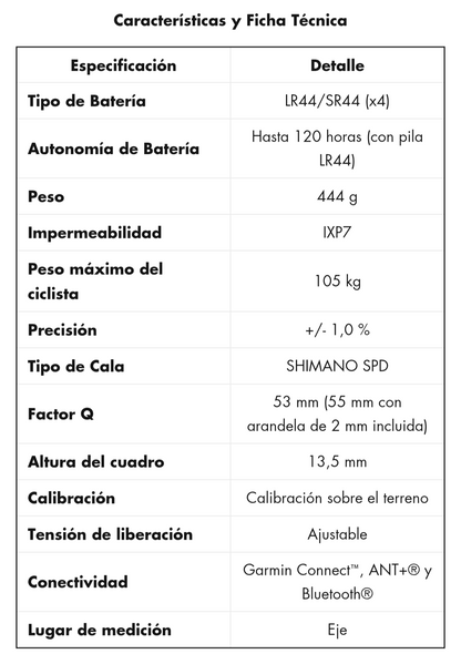 Pedales de grapa garmin con potenciómetro Rally XC200