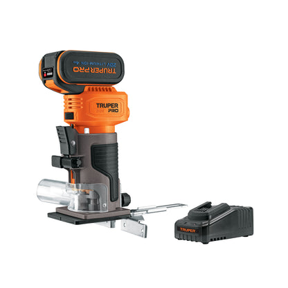 TRUPER PRO Router Rebajadora 1/4pulgadas 1 batería 4 Ah