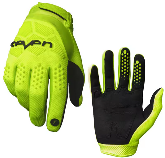 Guantes dedo largo seven verde limon
