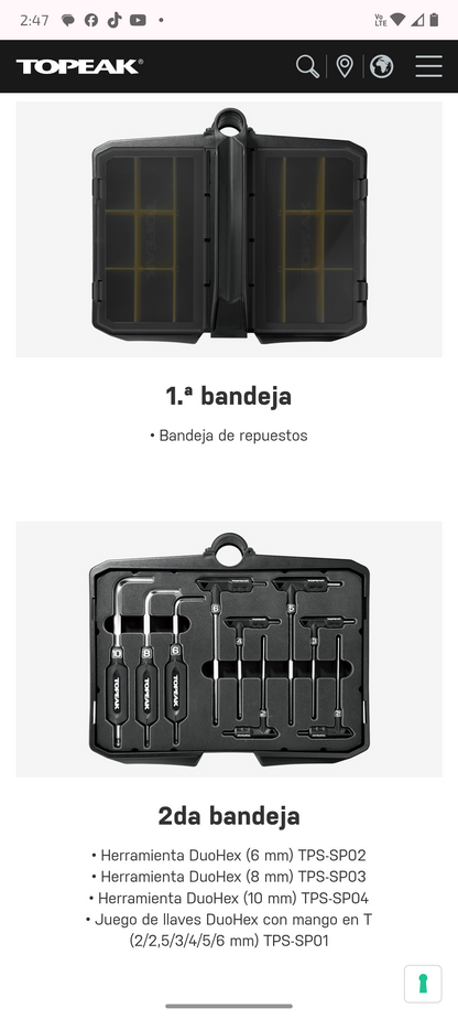 TOPEAK prepstation  caja con 52 herramientas portátil de 80 funciones