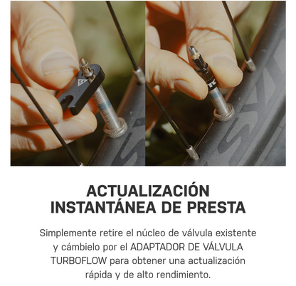 Adaptador de válvula TOPEAK turboflow