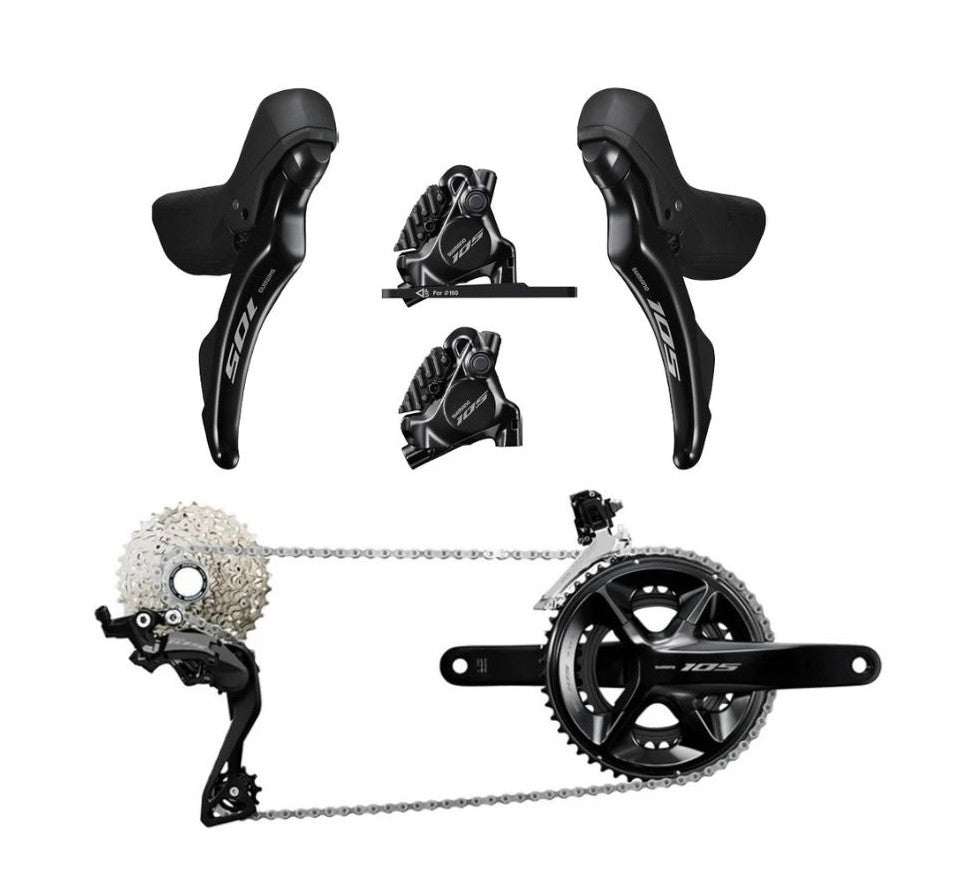 Transmisión 2x12 shimano  grupo de cambios 105 hidráulico armada