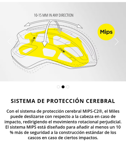 Casco MET miles MIPS verde fluo